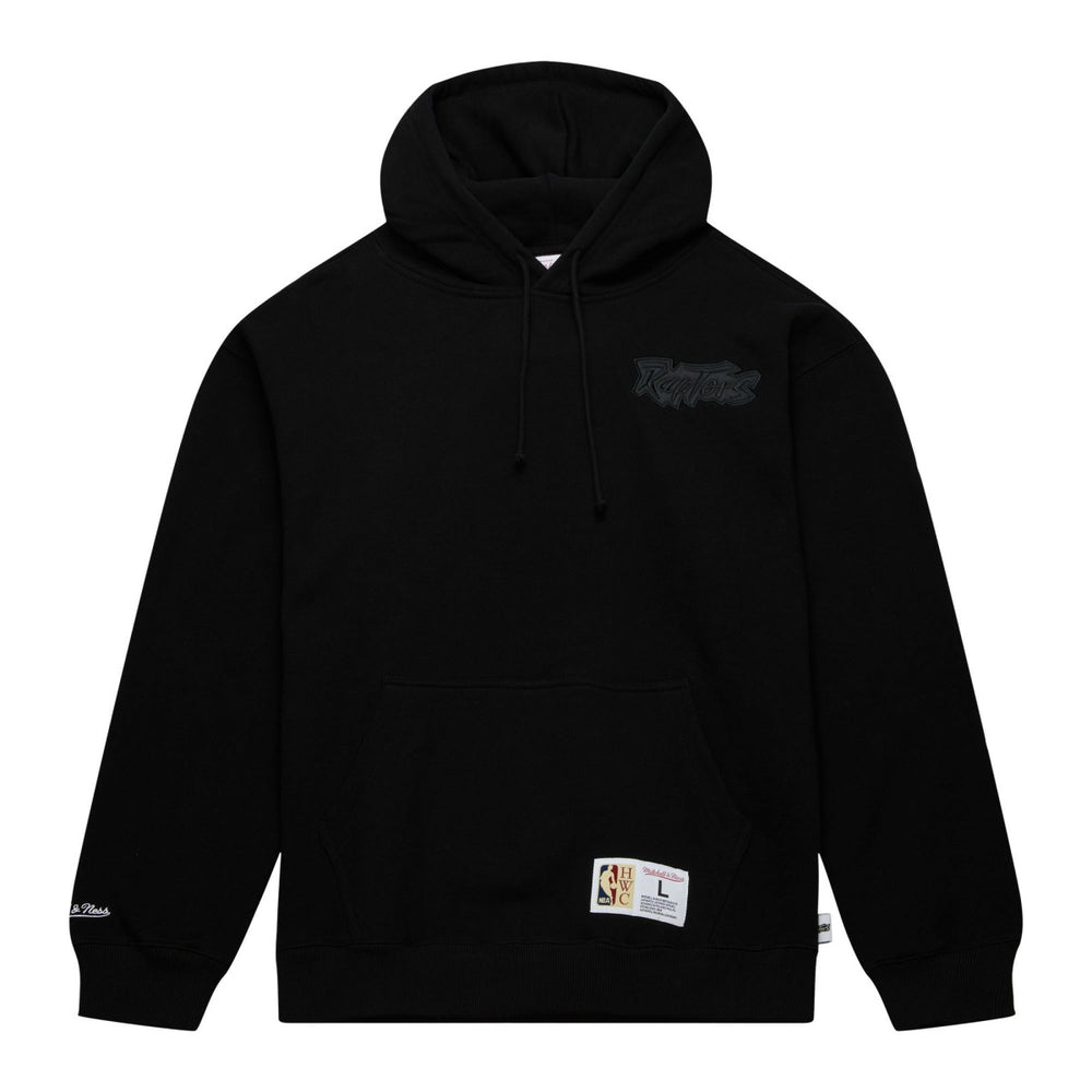 Toronto Raptors Hardwood Classics Tonal Pullover Hoodie - Black | Mitchell & Ness outlet