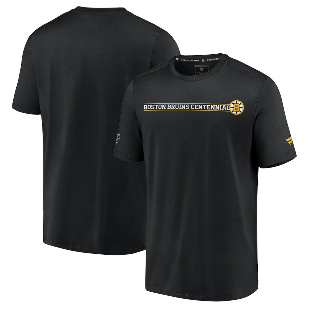 Boston Bruins Fanatics Authentic Pro Centennial Banner T-Shirt