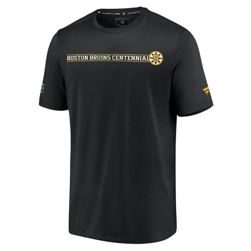Boston Bruins Fanatics Authentic Pro Centennial Banner T-Shirt