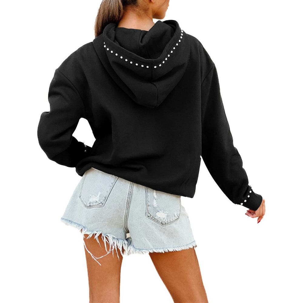 NFL Green Bay Packers Gameday Couture Women's Oversized Catch the Vibe Studded Pullover Hoodie