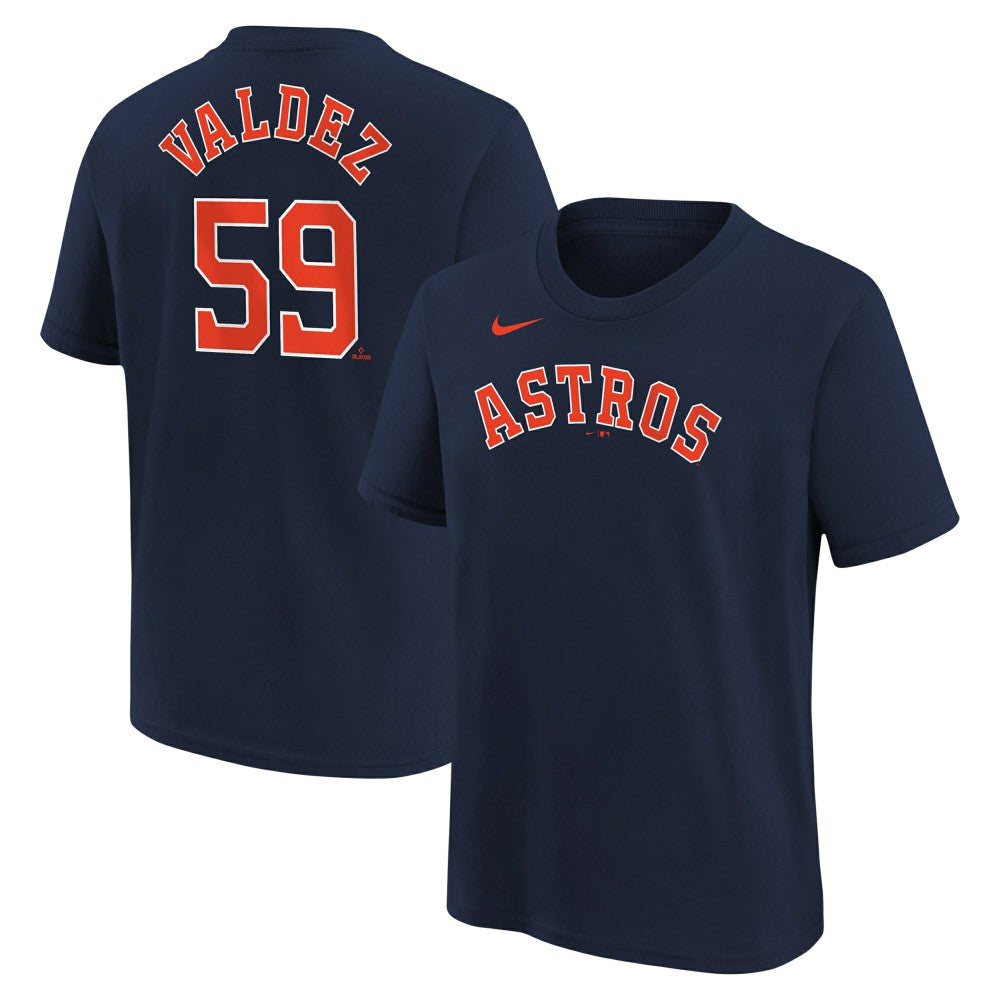 Framber Valdez Houston Astros Youth Name & Number T-Shirt - Navy | Nike