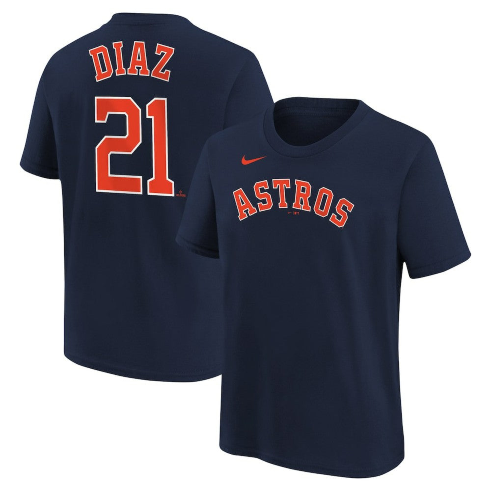Yainer Diaz Houston Astros Youth Name & Number T-Shirt - Navy | Nike