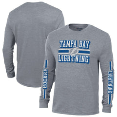 Tampa Bay Lightning Champion Tri-Blend Dual-Stripe Long Sleeve T-Shirt