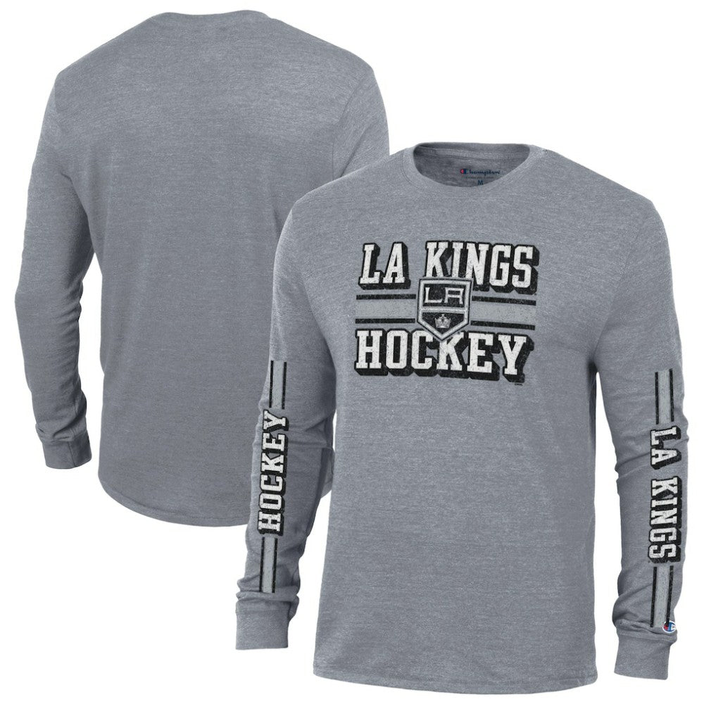 Los Angeles Kings Champion Tri-Blend Dual-Stripe Long Sleeve T-Shirt
