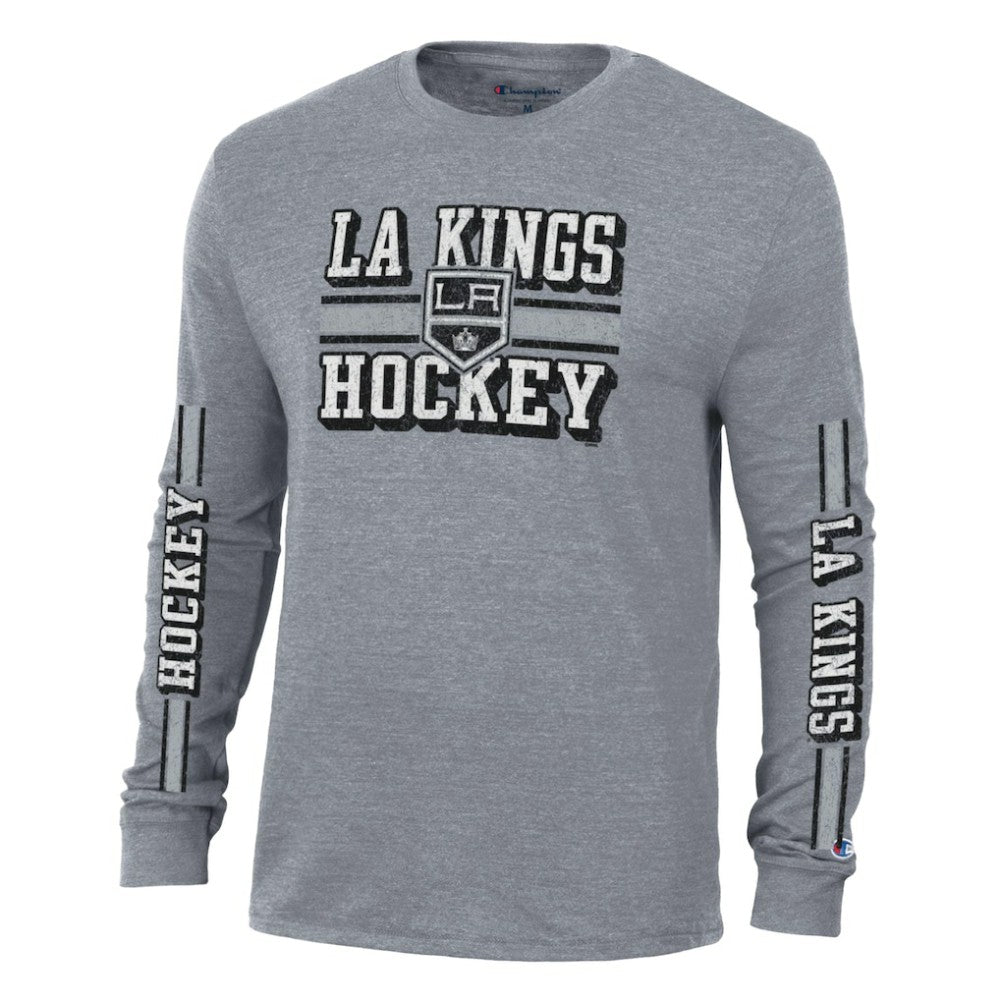 Los Angeles Kings Champion Tri-Blend Dual-Stripe Long Sleeve T-Shirt