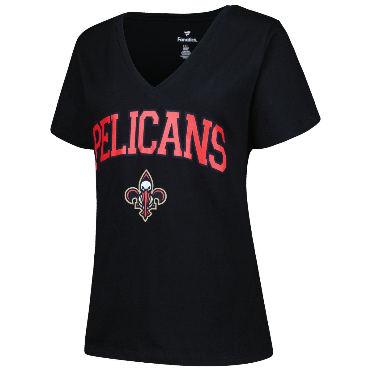 New Orleans Pelicans Profile Women's Plus Size Arch Over Logo V-Neck T-Shirt - Black on sale