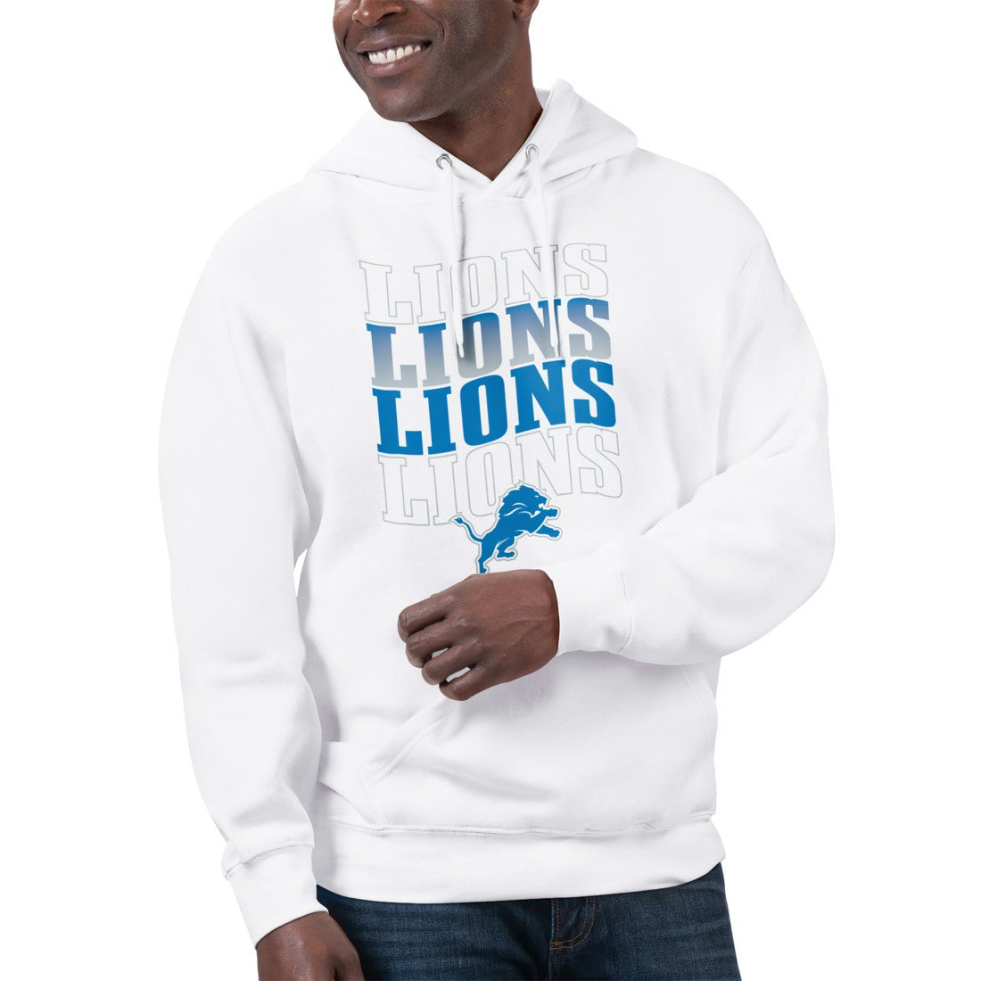 NFL Detroit Lions Starter Unisex Name Drop Logo Pullover Hoodie