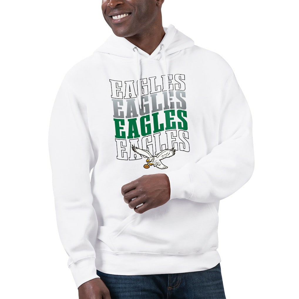 NFL Philadelphia Eagles Starter Unisex Throwback Name Drop Pullover Hoodie