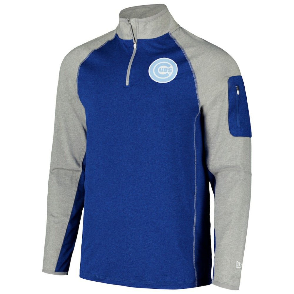 Chicago Cubs Father's Day Raglan Quarter-Zip Top - Royal | New Era