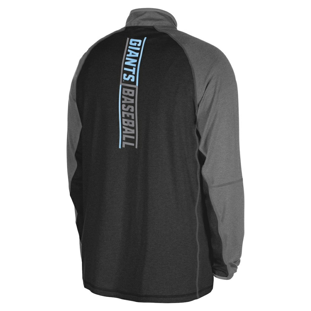 San Francisco Giants Father's Day Raglan Quarter-Zip Top - Black | New Era
