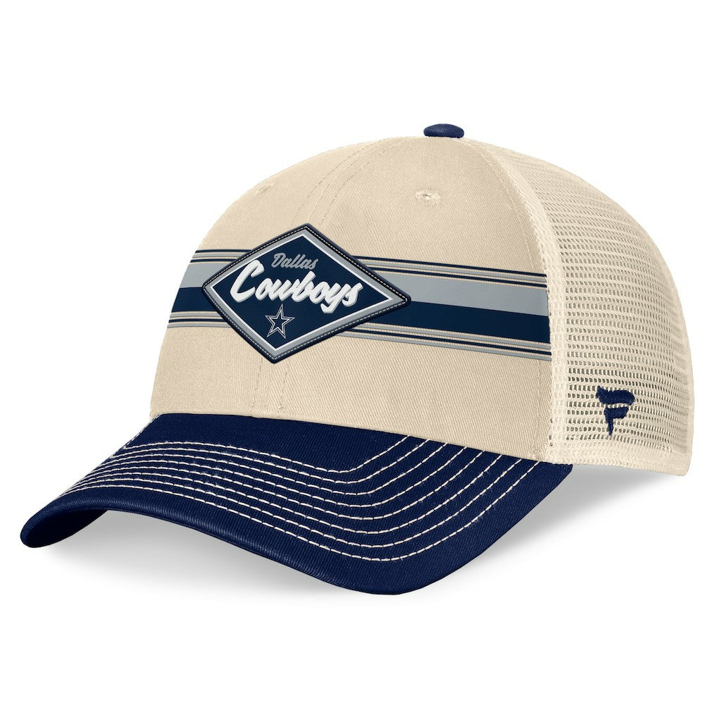 NFL Dallas Cowboys Fundamentals Diamond Stripes Trucker Adjustable Hat