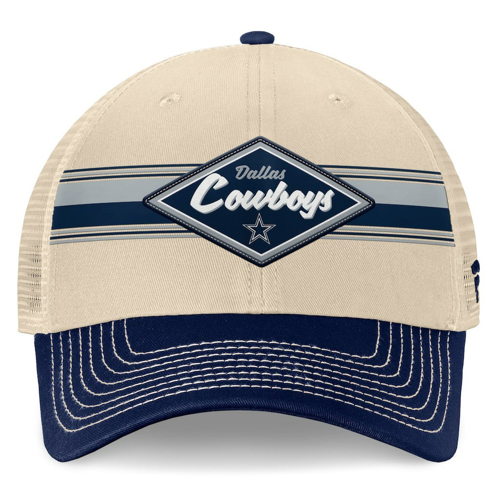 NFL Dallas Cowboys Fundamentals Diamond Stripes Trucker Adjustable Hat