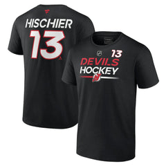 Nico Hischier New Jersey Devils Fanatics  Authentic Pro Prime Name & Number T-Shirt