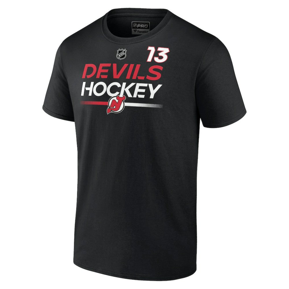 Nico Hischier New Jersey Devils Fanatics  Authentic Pro Prime Name & Number T-Shirt