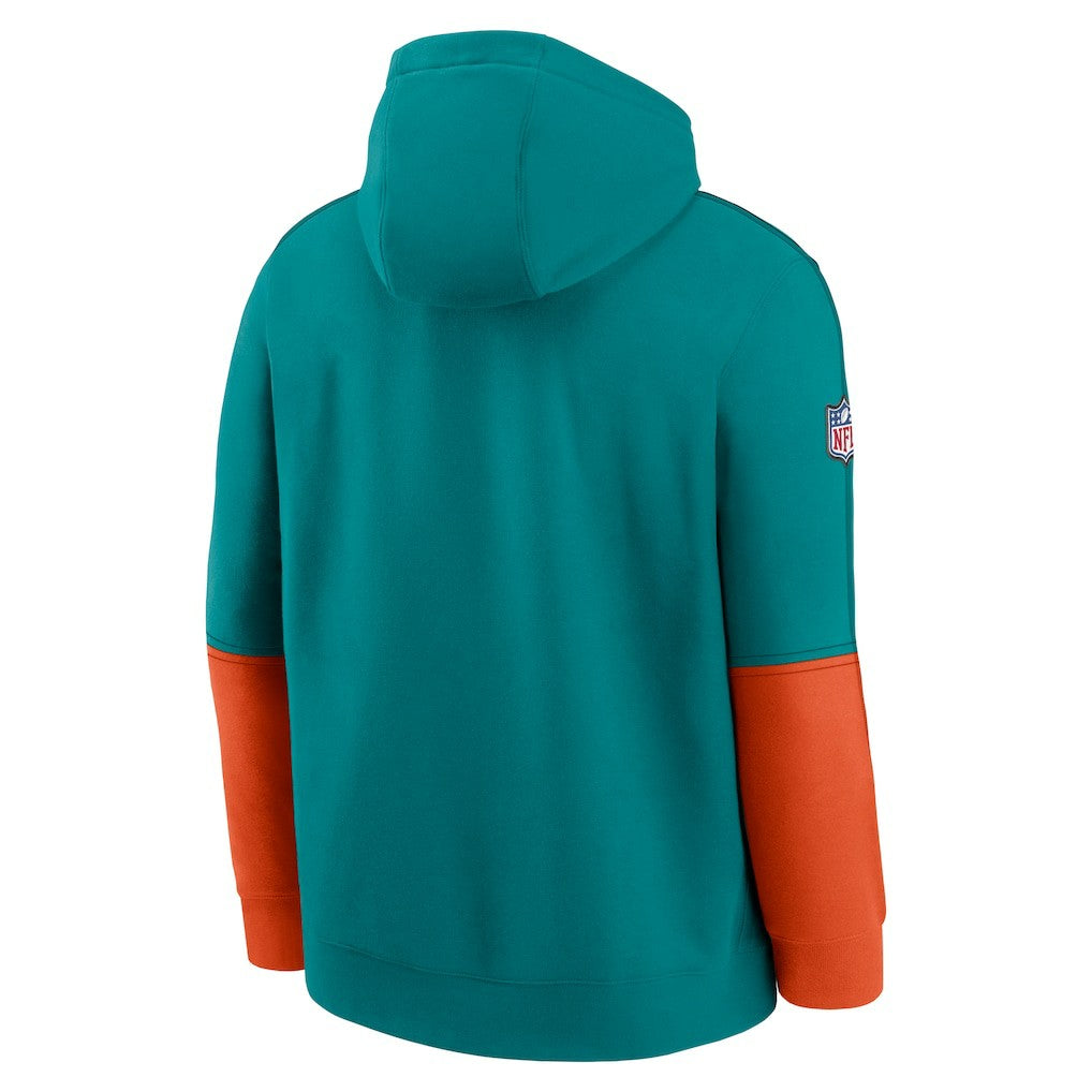 NFL Miami Dolphins Throwback Logo Club Tri-Blend Pullover Hoodie