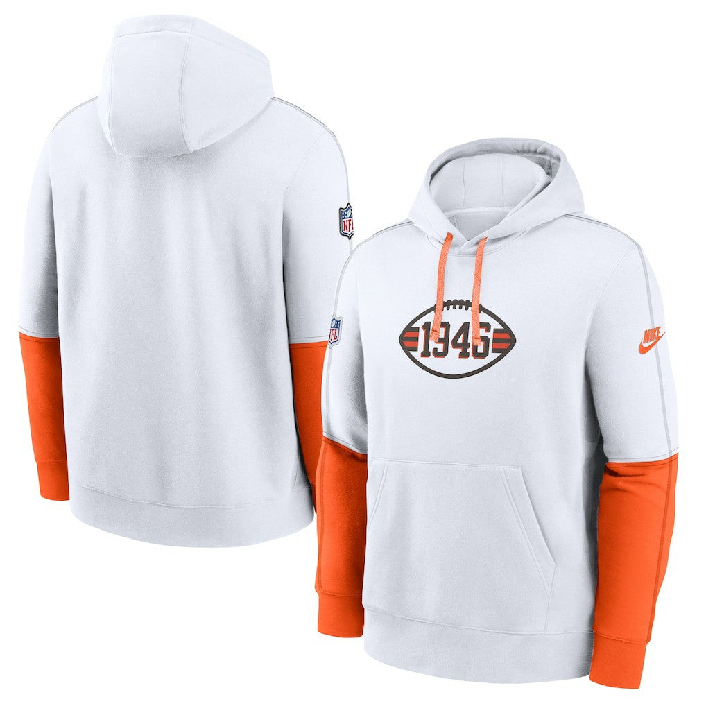 NFL Cleveland Browns Throwback Logo Club Tri-Blend Pullover Hoodie