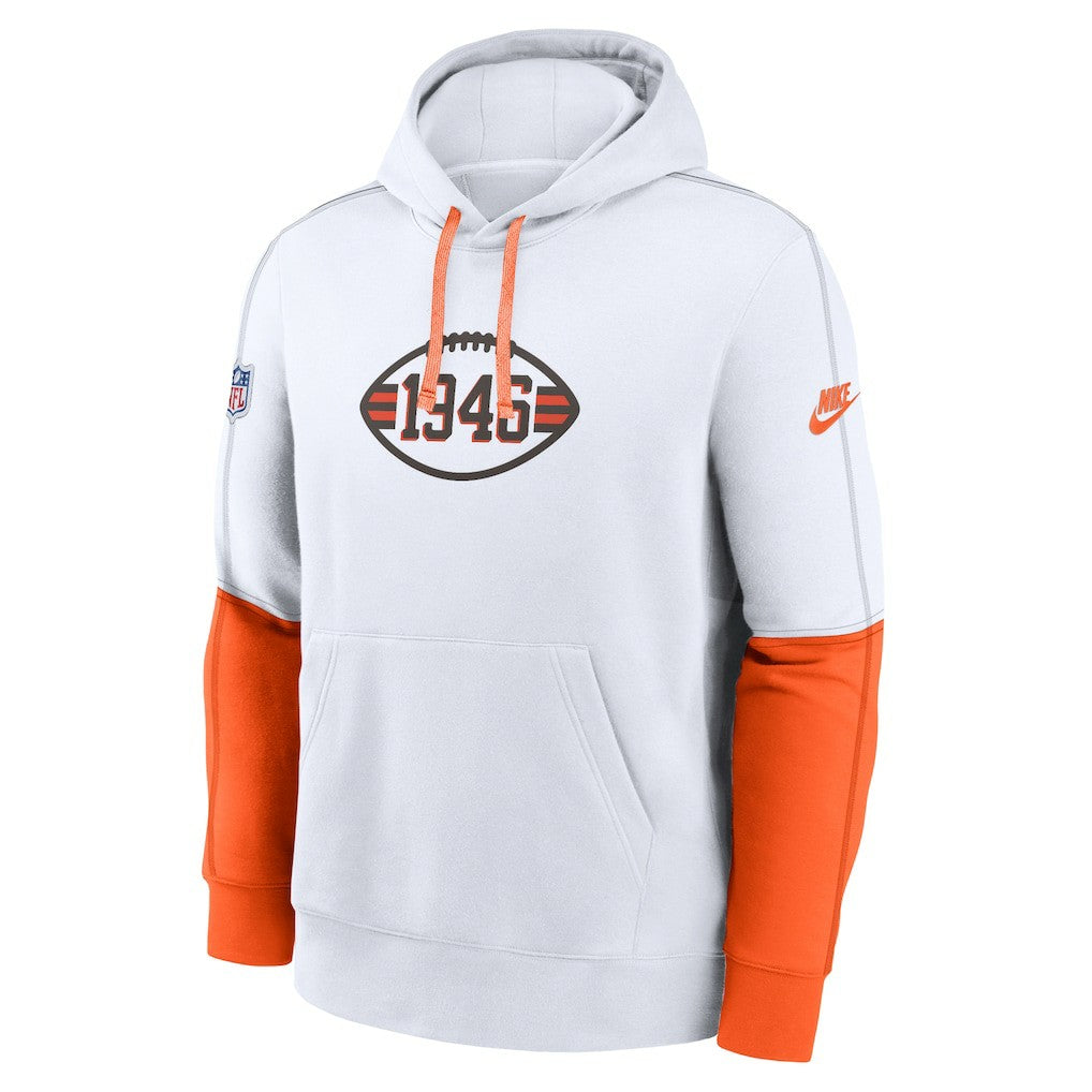 NFL Cleveland Browns Throwback Logo Club Tri-Blend Pullover Hoodie