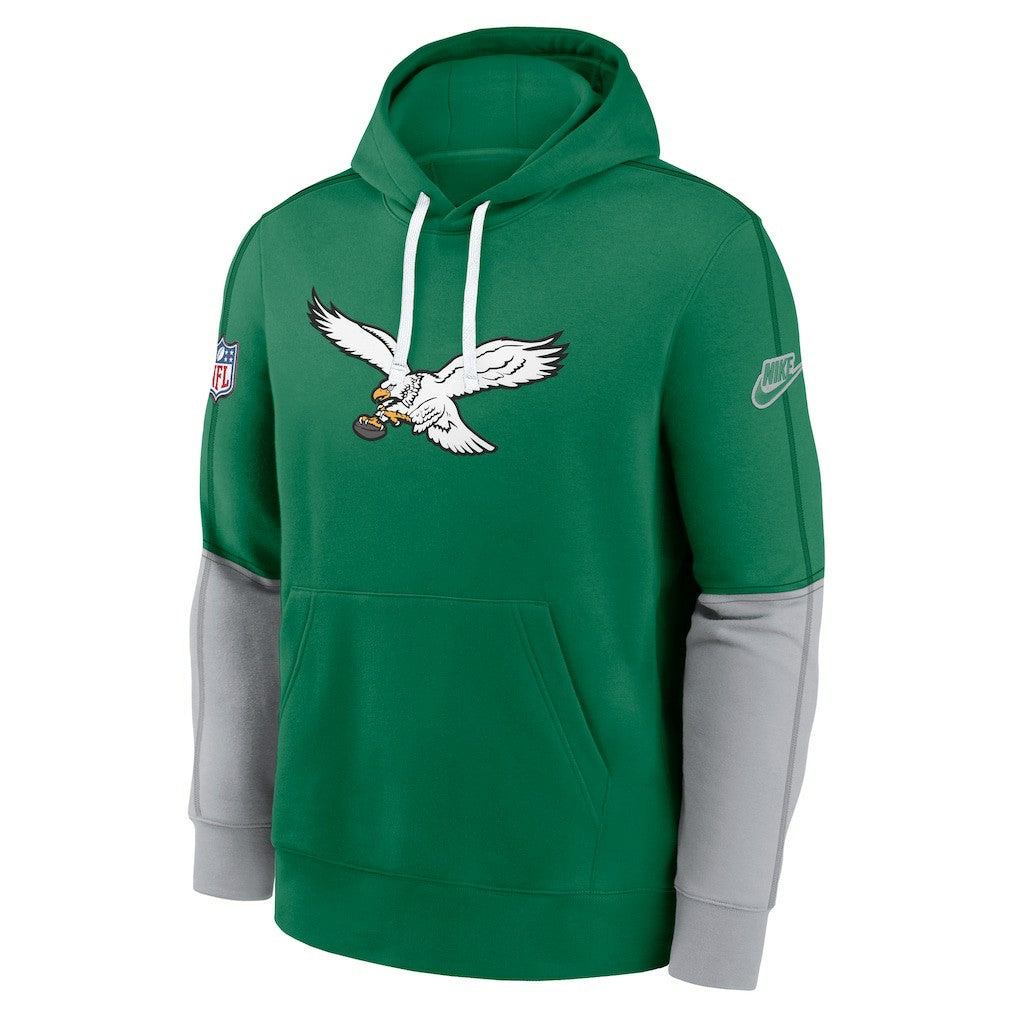 NFL Philadelphia Eagles Throwback Logo Club Tri-Blend Pullover Hoodie
