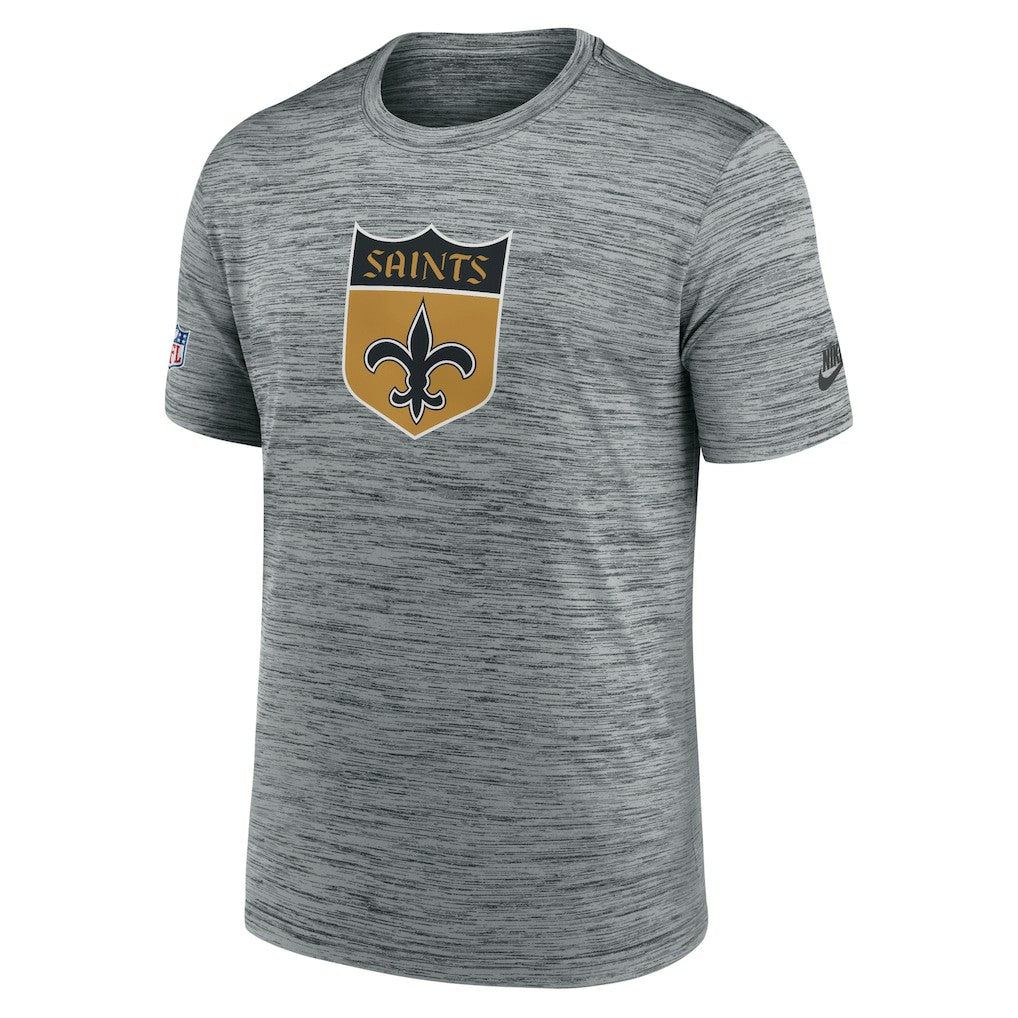 NFL New Orleans Saints Sideline Velocity Throwback Logo Dri-FIT T-Shirt