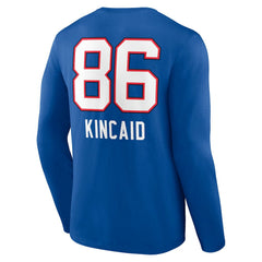 NFL Buffalo Bills Dalton Kincaid  Team Wordmark Player Name & Number Long Sleeve T-Shirt