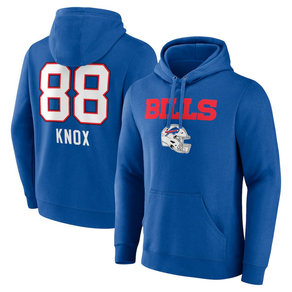 NFL Buffalo Bills Dawson Knox  Team Wordmark Player Name & Number Pullover Hoodie