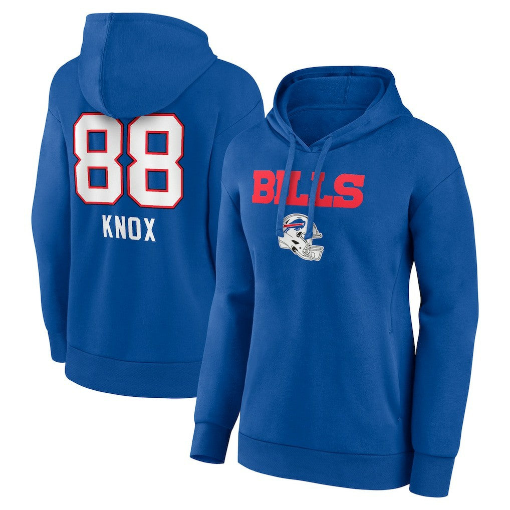NFL Buffalo Bills Dawson Knox  Women's Team Wordmark Player Name & Number Pullover Hoodie