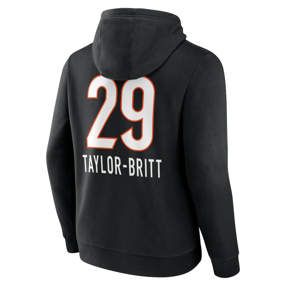 NFL Cincinnati Bengals Cam Taylor-Britt  Team Wordmark Player Name & Number Pullover Hoodie