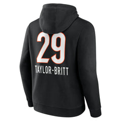 NFL Cincinnati Bengals Cam Taylor-Britt  Team Wordmark Player Name & Number Pullover Hoodie