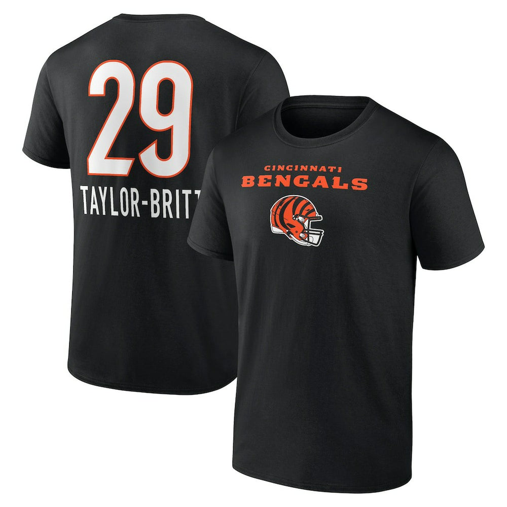 NFL Cincinnati Bengals Cam Taylor-Britt  Team Wordmark Player Name & Number T-Shirt