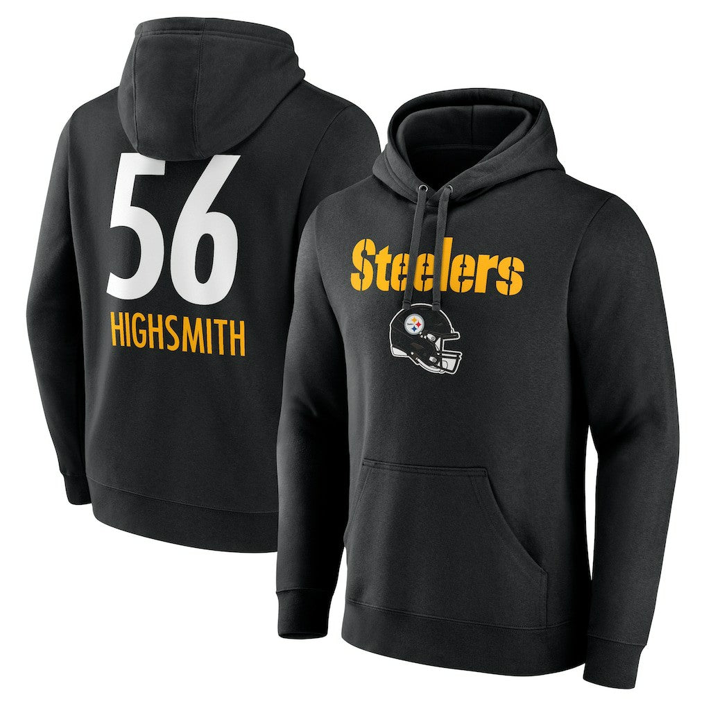 NFL Pittsburgh Steelers Alex Highsmith  Team Wordmark Player Name & Number Pullover Hoodie