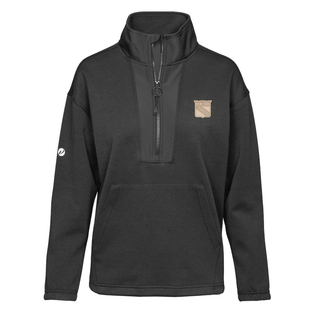 New York Rangers Levelwear Women's Await Quarter-Zip Pullover Top