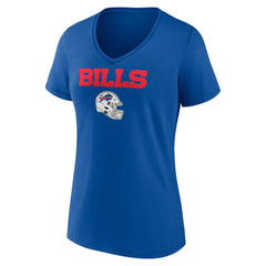 NFL Buffalo Bills Damar Hamlin  Women's Team Wordmark Player Name & Number V-Neck T-Shirt
