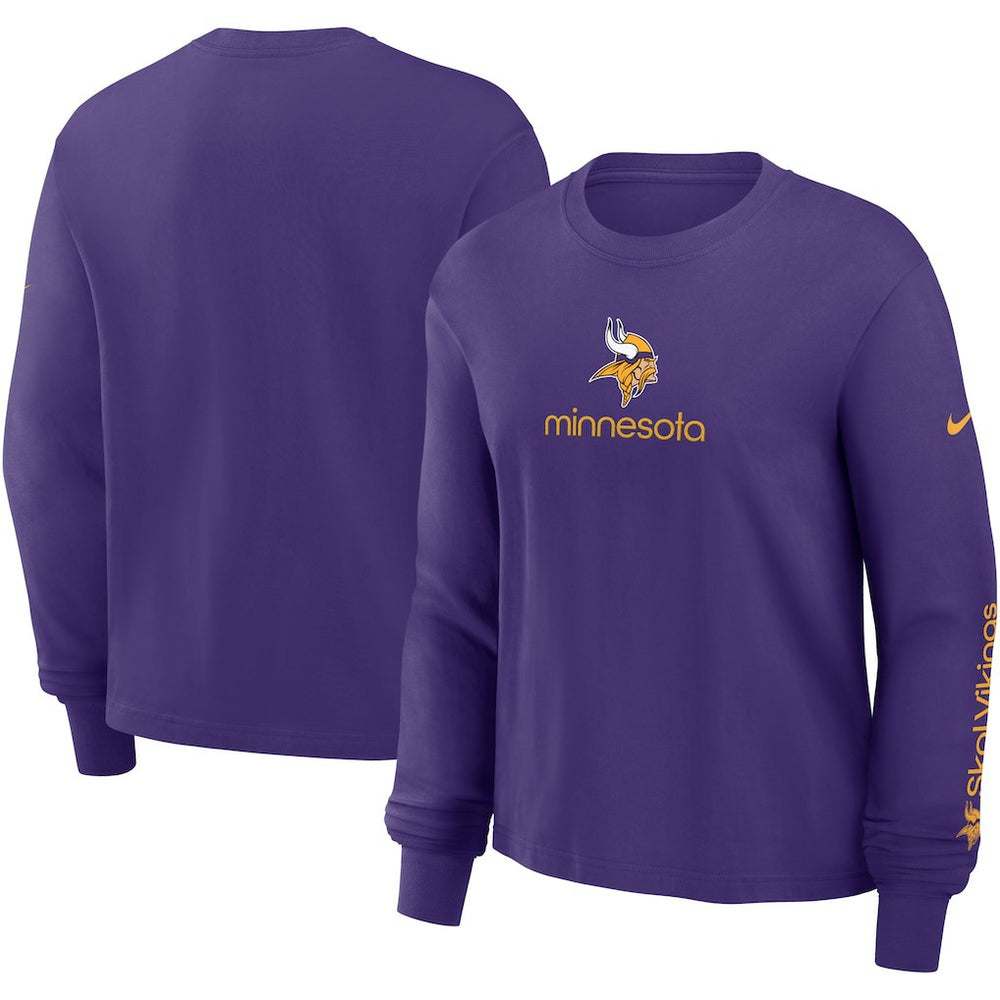 NFL Minnesota Vikings Women's Boxy Long Sleeve T-Shirt