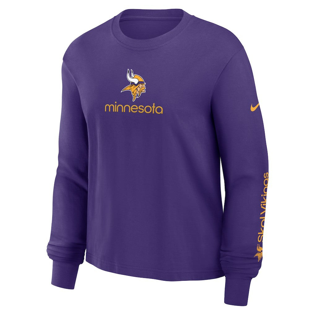 NFL Minnesota Vikings Women's Boxy Long Sleeve T-Shirt