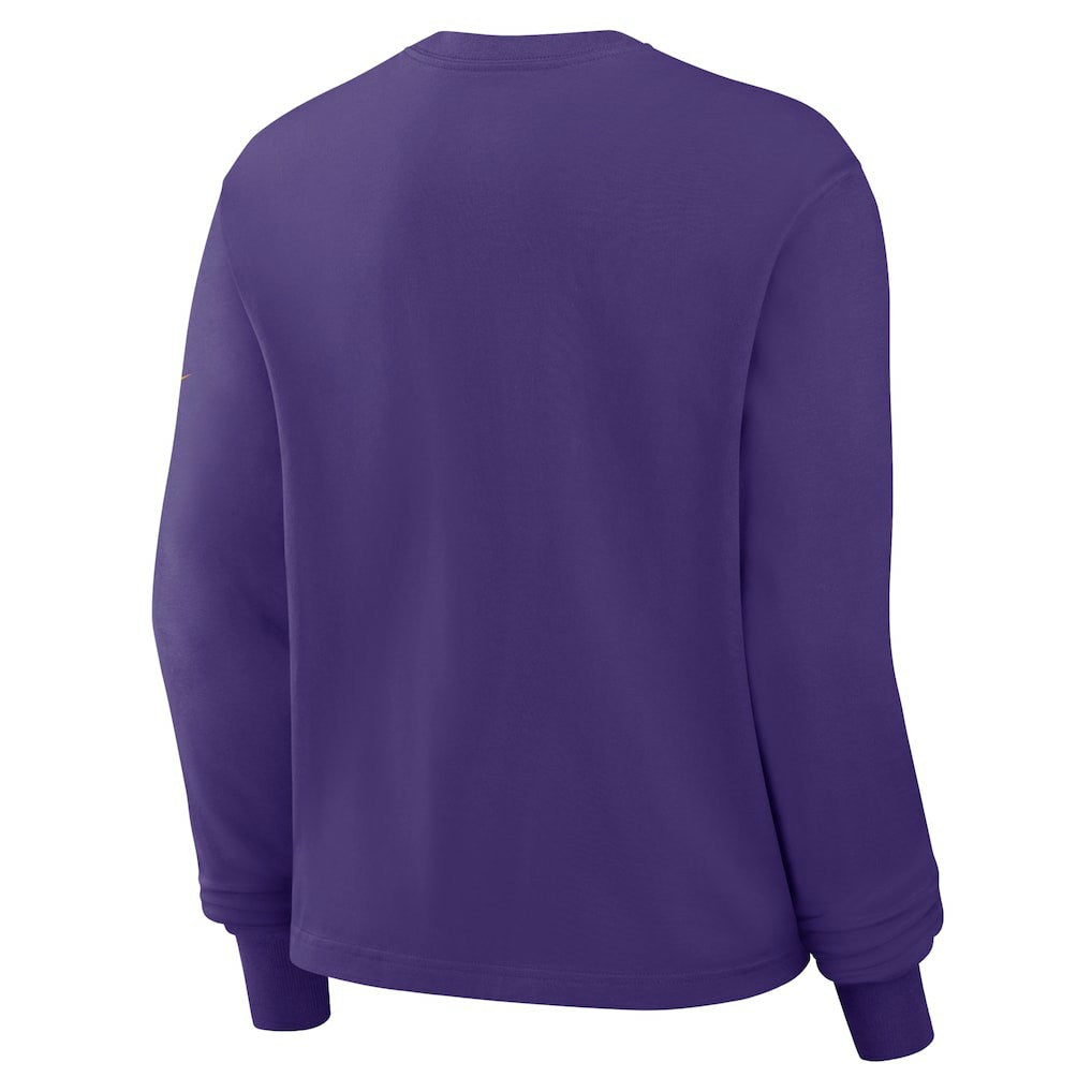 NFL Minnesota Vikings Women's Boxy Long Sleeve T-Shirt