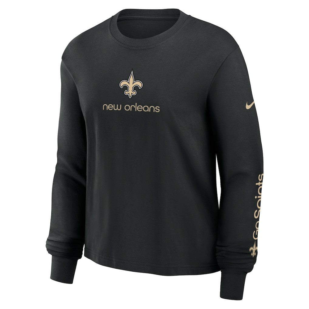 NFL New Orleans Saints Women's Boxy Long Sleeve T-Shirt