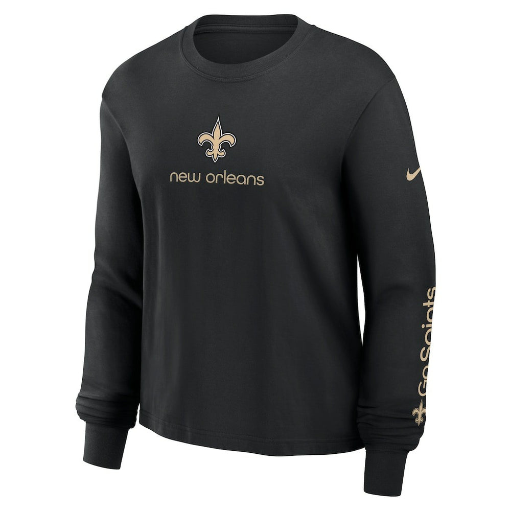 NFL New Orleans Saints Women's Boxy Long Sleeve T-Shirt