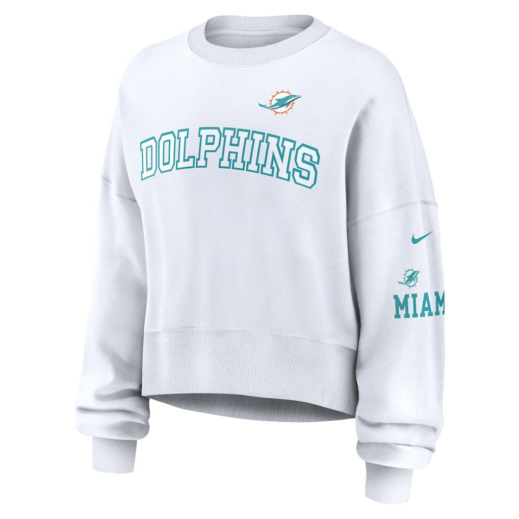 NFL Miami Dolphins Women's Oversized Pullover Sweatshirt