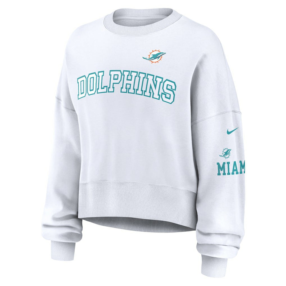 NFL Miami Dolphins Women's Oversized Pullover Sweatshirt