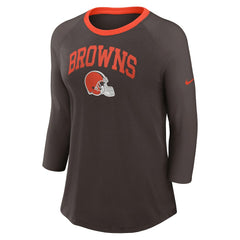 NFL Cleveland Browns Women's 3/4 Sleeve Raglan Fashion Top