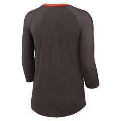 NFL Cleveland Browns Women's 3/4 Sleeve Raglan Fashion Top