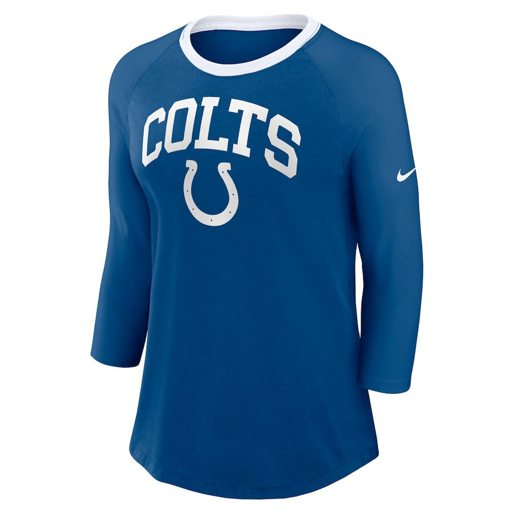 NFL Indianapolis Colts Women's 3/4 Sleeve Raglan Fashion Top