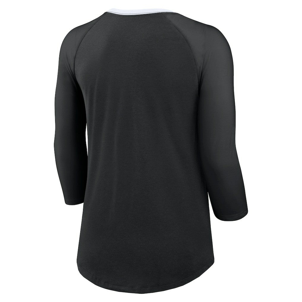 NFL New Orleans Saints Women's 3/4 Sleeve Raglan Fashion Top