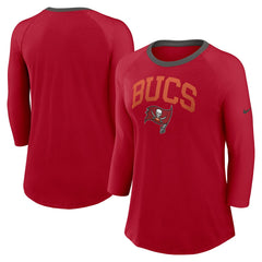 NFL Tampa Bay Buccaneers Women's 3/4 Sleeve Raglan Fashion Top
