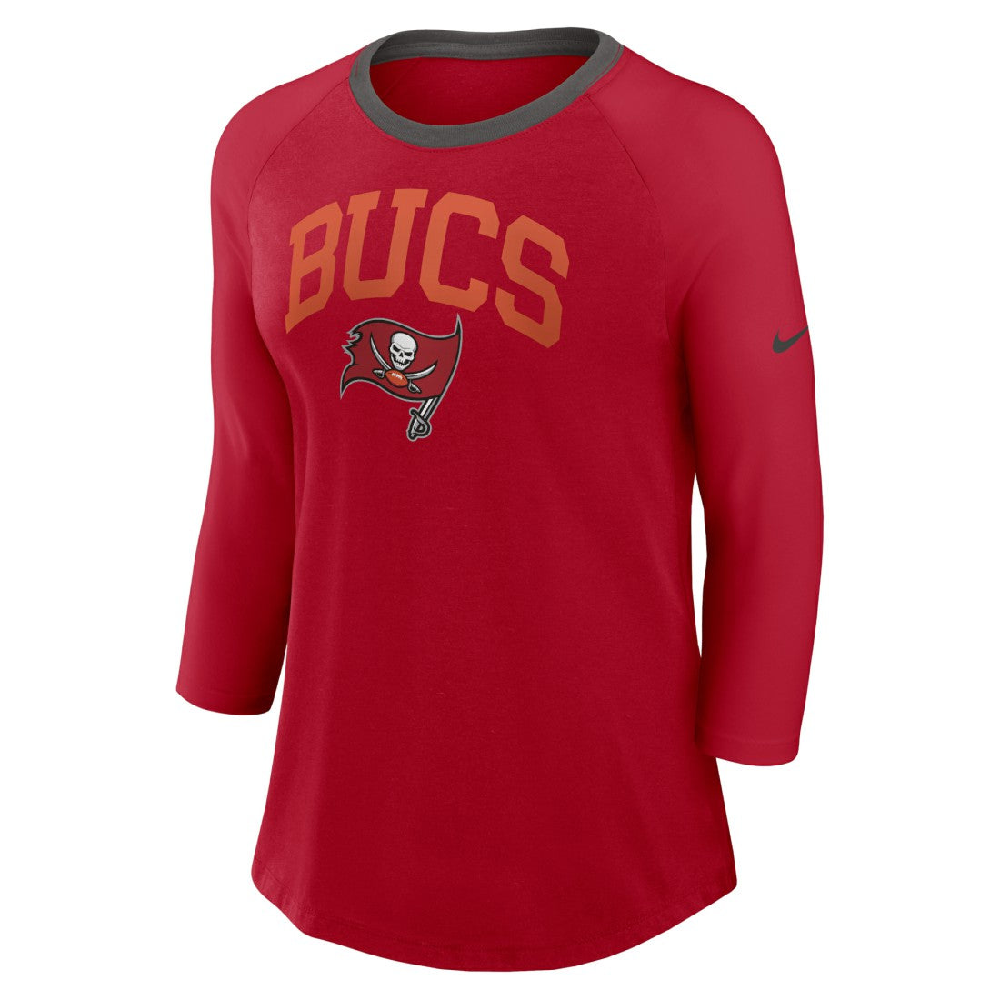 NFL Tampa Bay Buccaneers Women's 3/4 Sleeve Raglan Fashion Top