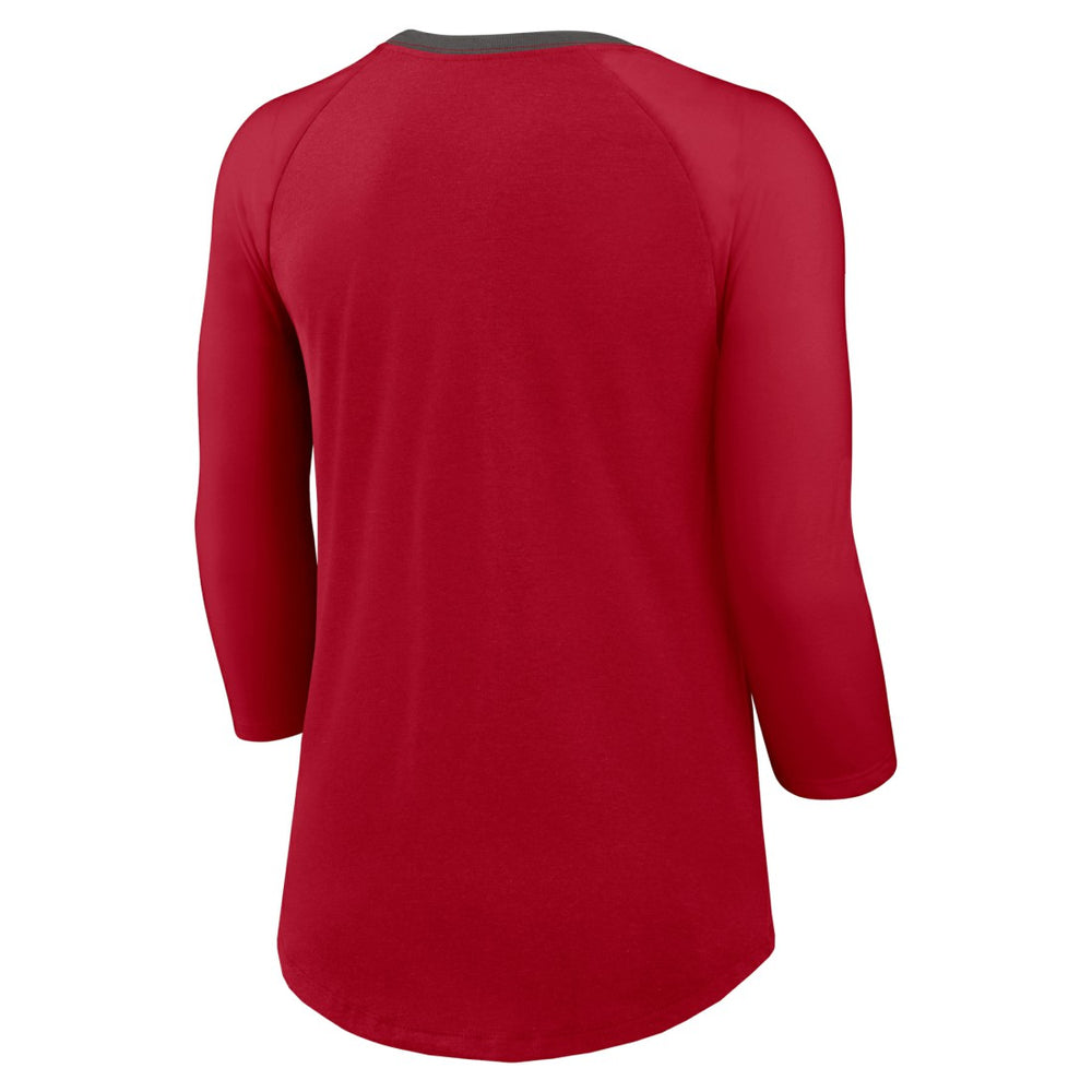 NFL Tampa Bay Buccaneers Women's 3/4 Sleeve Raglan Fashion Top