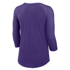 NFL Minnesota Vikings Women's 3/4 Sleeve Raglan Fashion Top