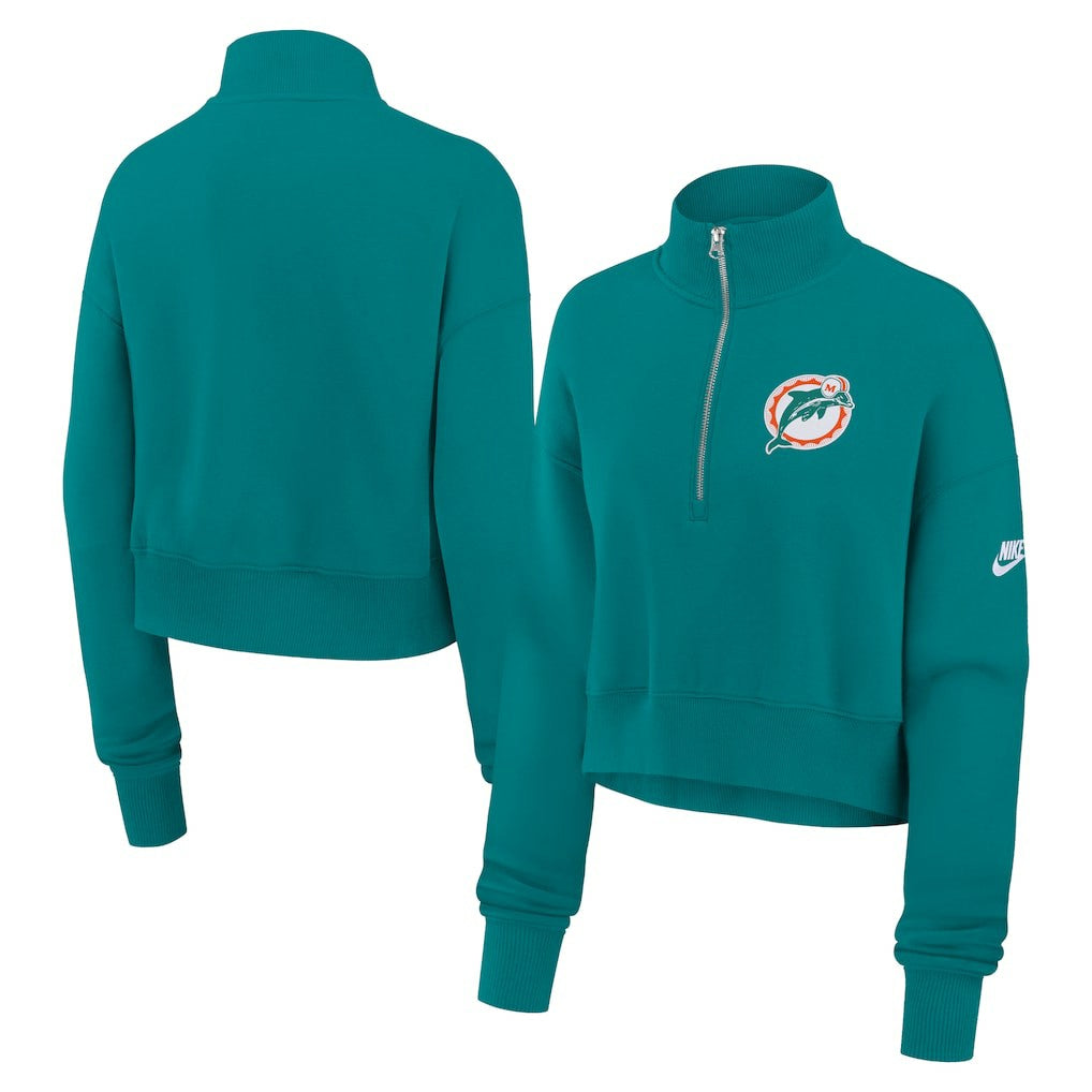 NFL Miami Dolphins Women's Rewind Phoenix Half-Zip Sweatshirt