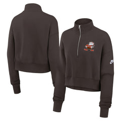 NFL Cleveland Browns Women's Rewind Phoenix Half-Zip Sweatshirt