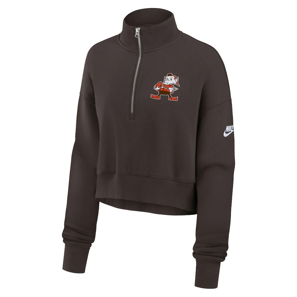 NFL Cleveland Browns Women's Rewind Phoenix Half-Zip Sweatshirt